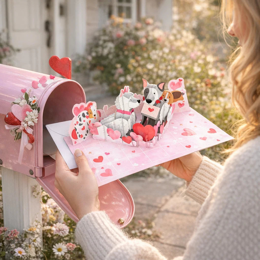 Puppies in Love 3D Pop Up Greeting Card