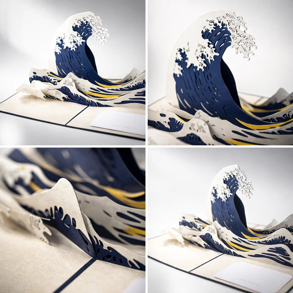 The Great Wave off Kanagawa 3D Pop Up Greeting Card