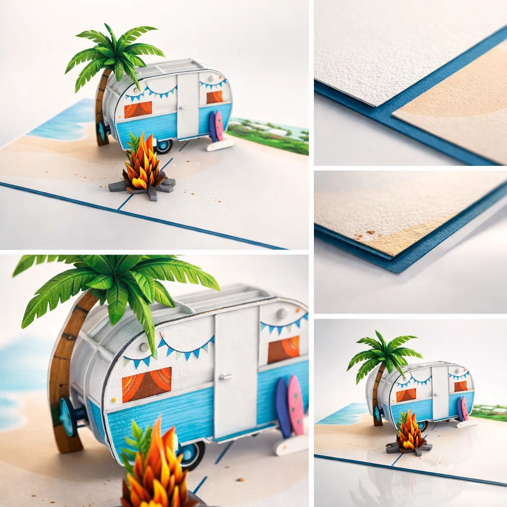 Camper Cutie 3D Pop Up Greeting Card