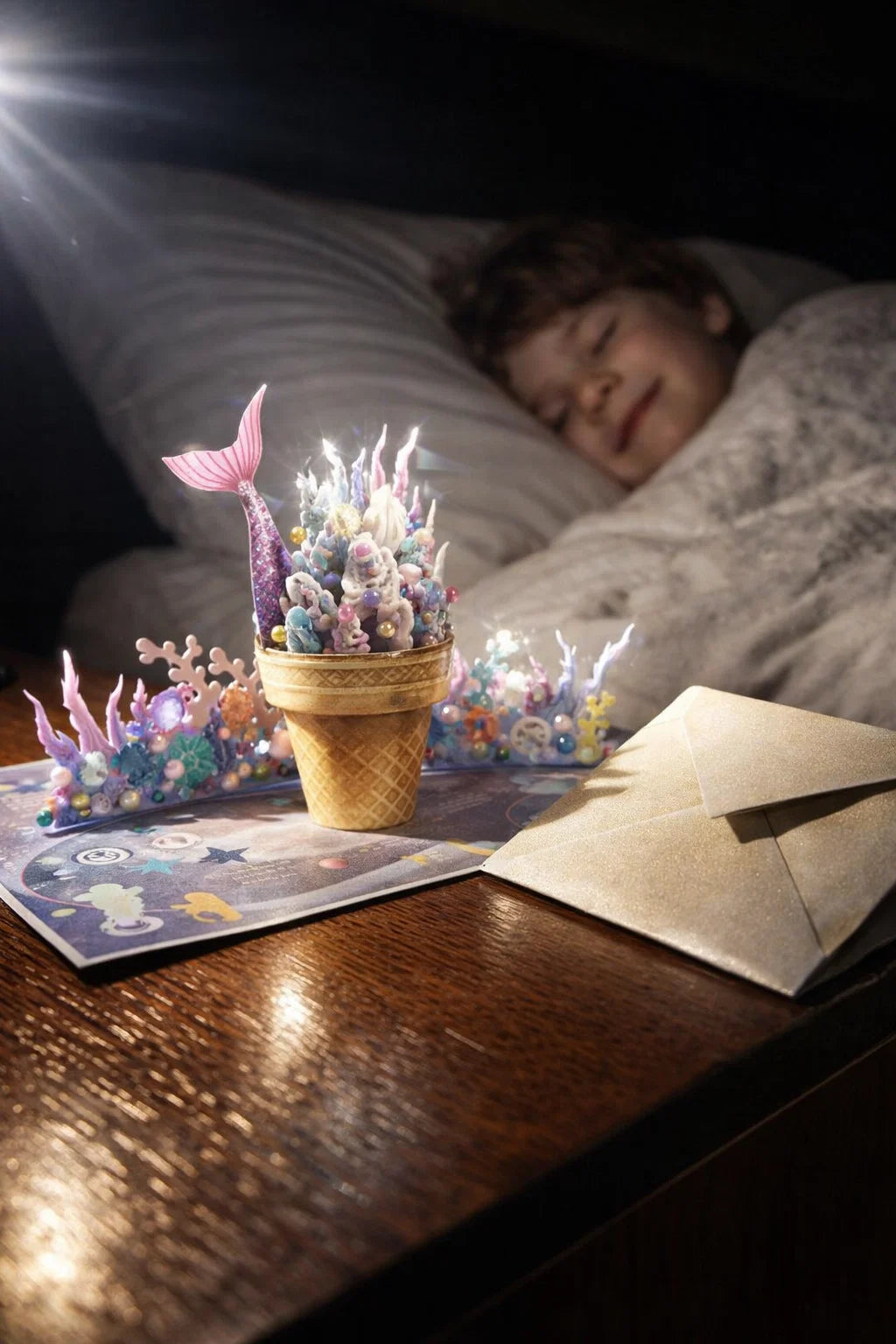 Mermaid Icecream 3D Pop Up Greeting Card