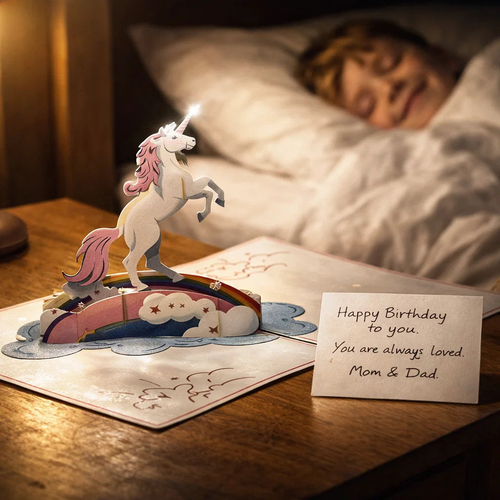 Unicorn Magic 3D Pop Up Greeting Card
