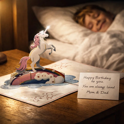 Unicorn Magic 3D Pop Up Greeting Card