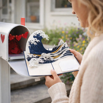 The Great Wave off Kanagawa 3D Pop Up Greeting Card