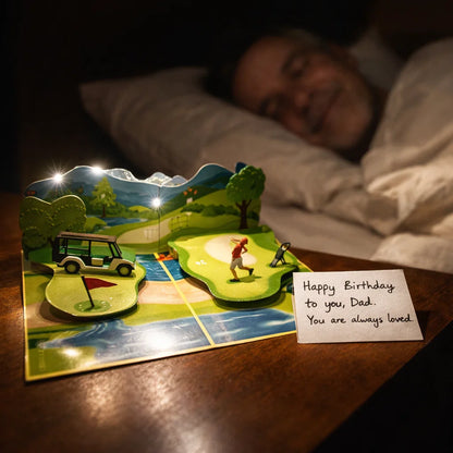 Golf Time 3D Pop Up Greeting Card