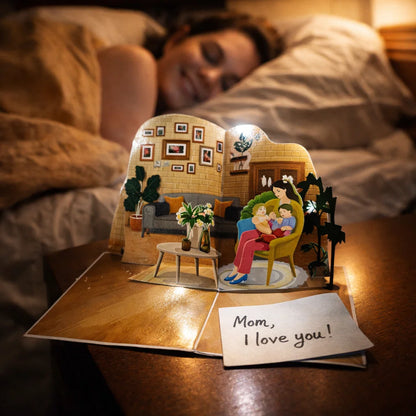 Story Time Snuggle 3D Pop Up Greeting Card