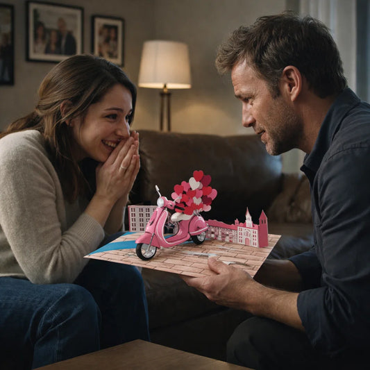 Love Ride Scooter 3D Pop Up Card