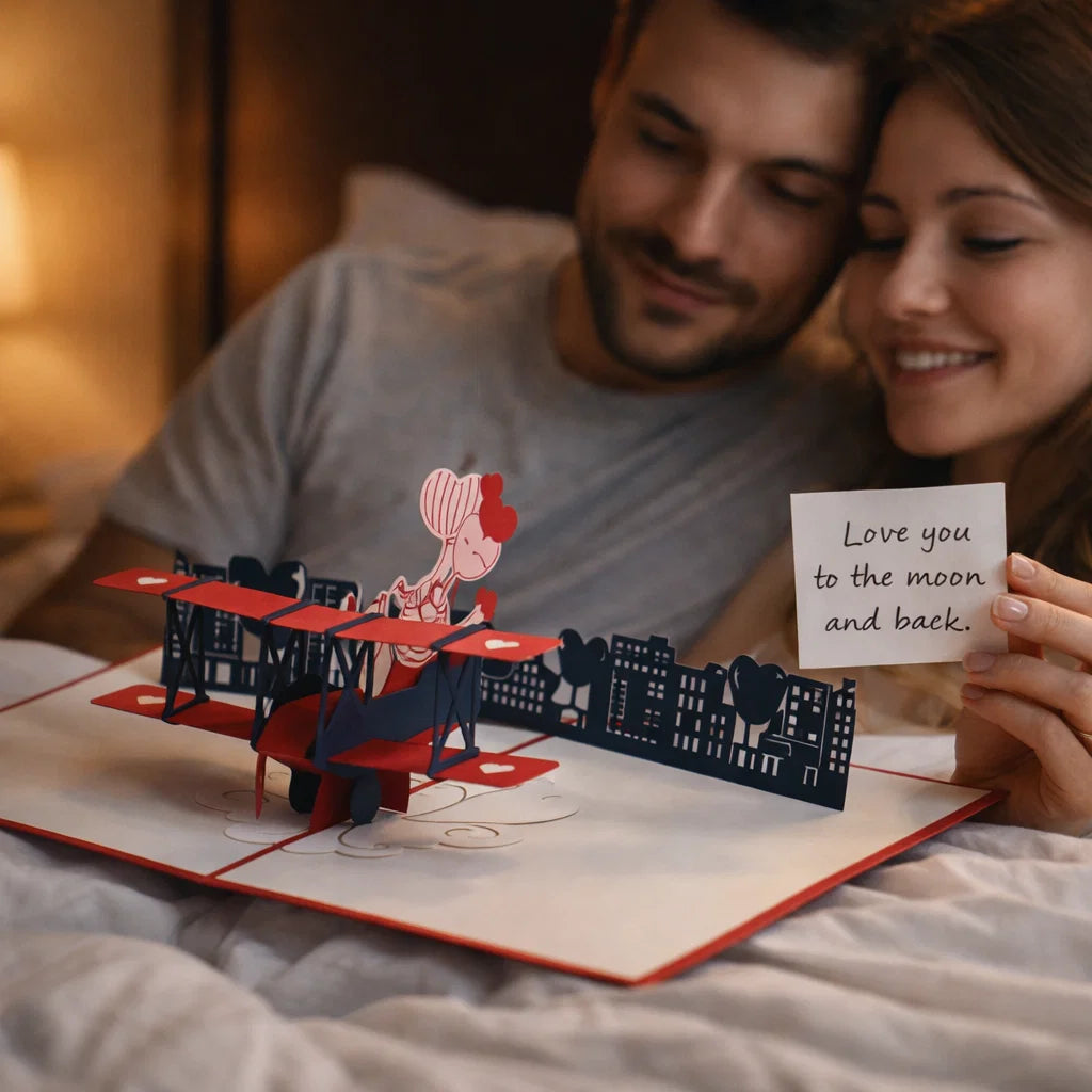 Love Flight 3D Pop Up Greeting Card