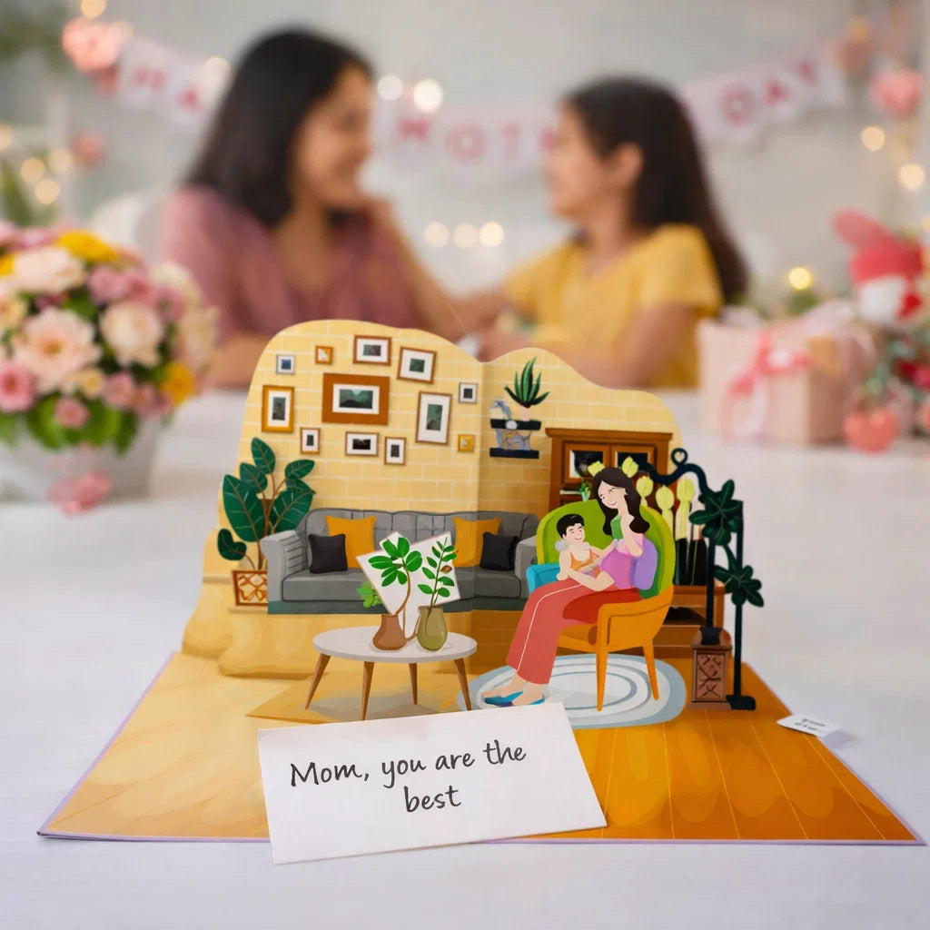 Story Time Snuggle 3D Pop Up Greeting Card