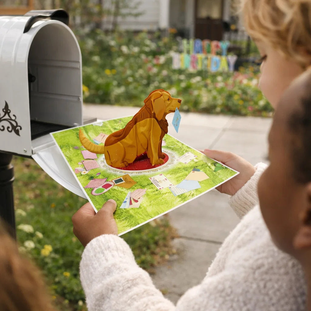 Pup's Love Letter 3D Pop Up Greeting Card
