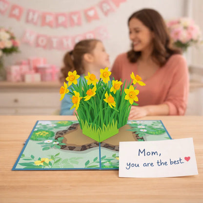 Daffodil Delight 3D Pop Up Greeting Card