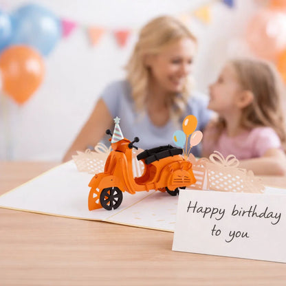 Vespa Adventure 3D Pop Up Greeting Card