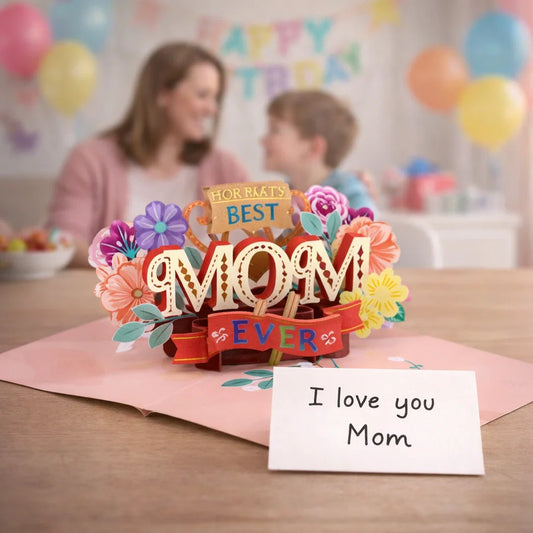 Best Mom 3D Pop Up Card
