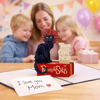 Le Chat Noir 3D Pop Up Card