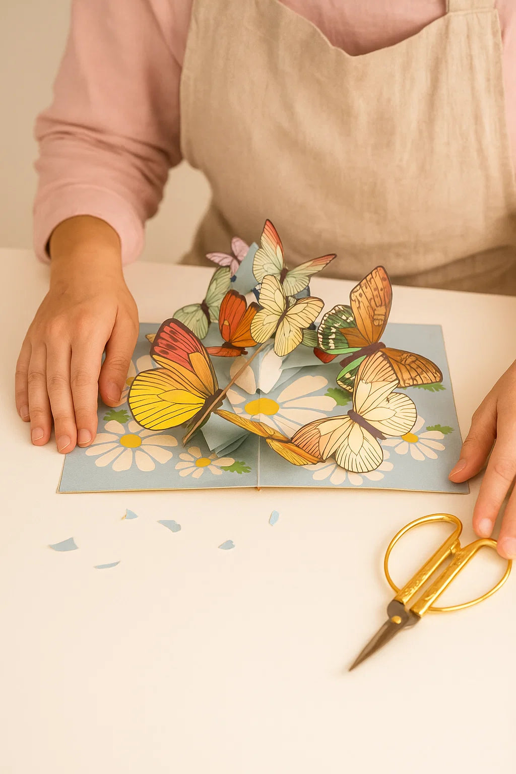 Butterfly Garden 3D Pop Up Greeting Card