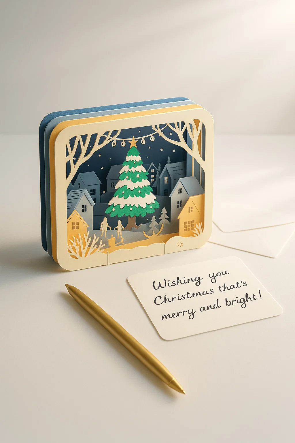 Holiday Night 3D Pop Up Greeting Card