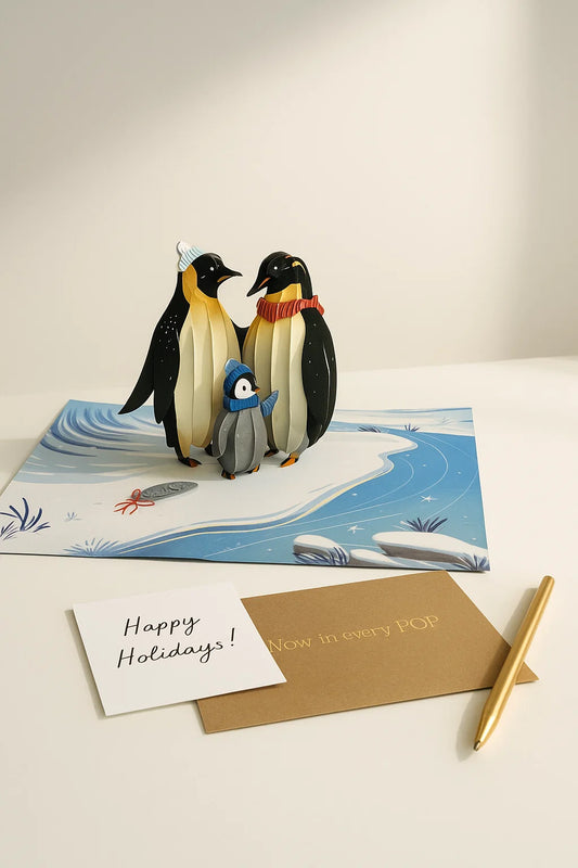 Penguin Family Love WOWPOP CARD