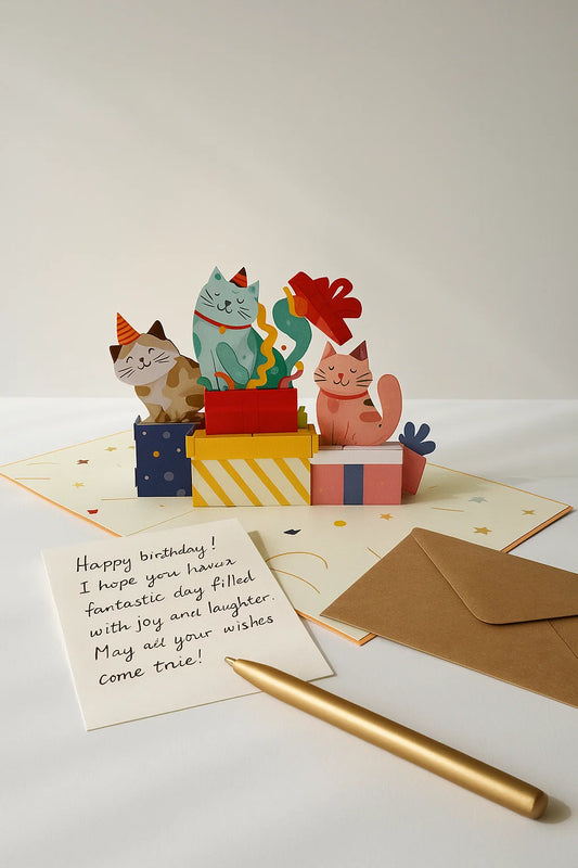 Cat's Gift Party WOWPOP CARD