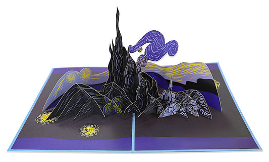 The Starry Night by Van Gogh 3D Pop Up Greeting Card