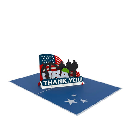 Military USA Thank You 3D Pop Up Card